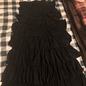 Ruffled black skirt